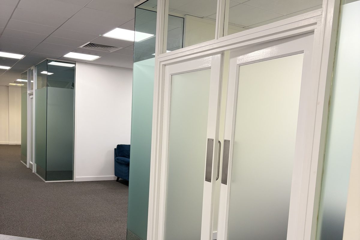 Frosted window film · Office