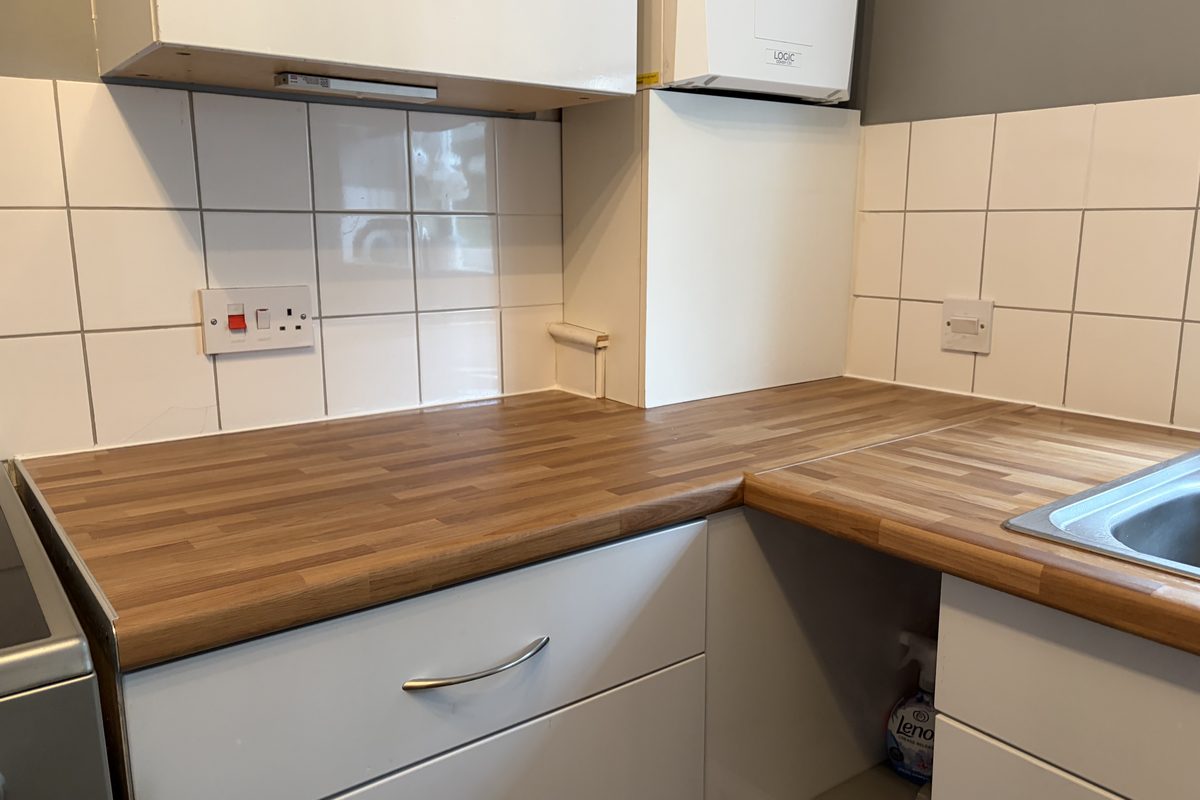 Butchers block worktop wrap