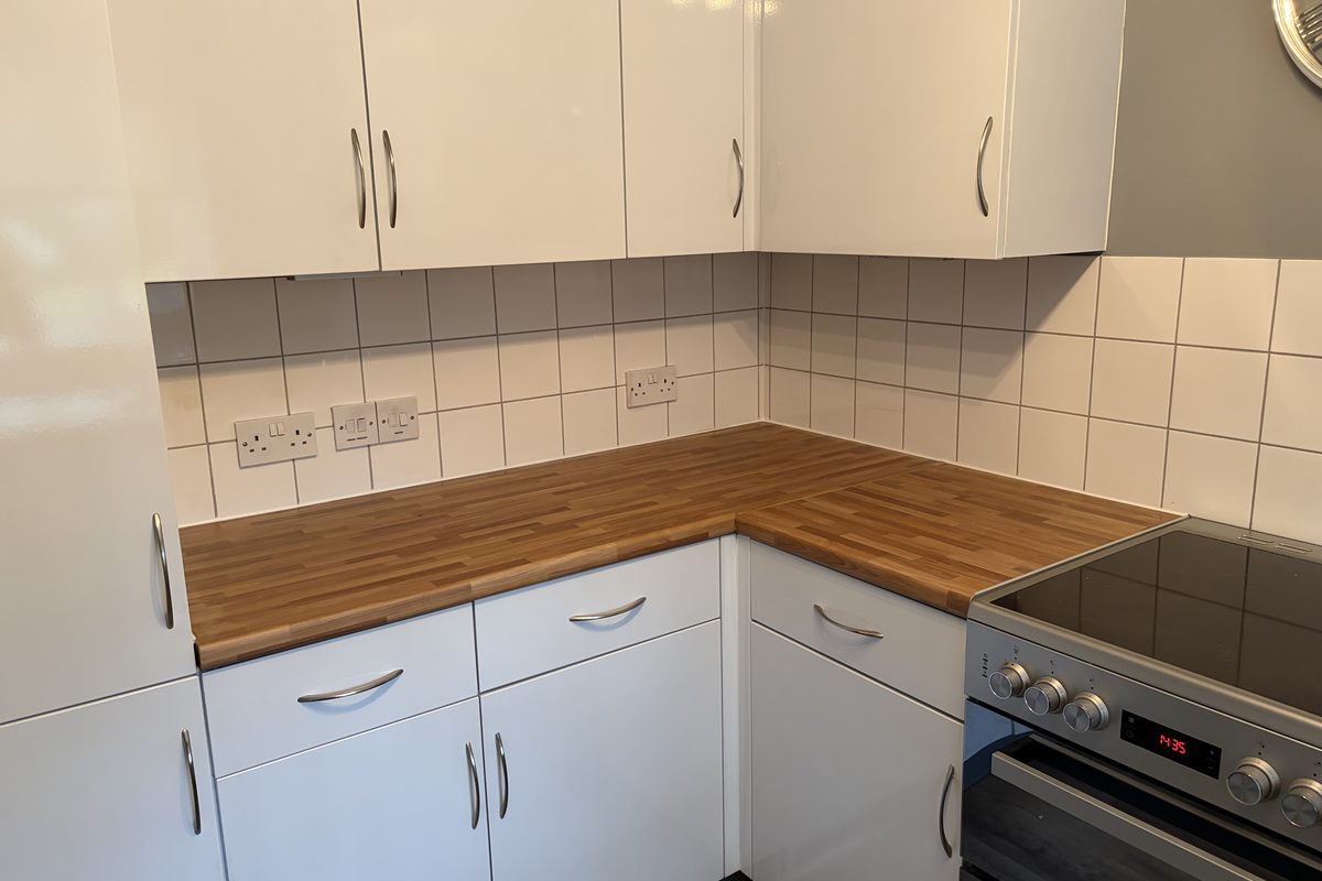 Butchers block worktop wrap