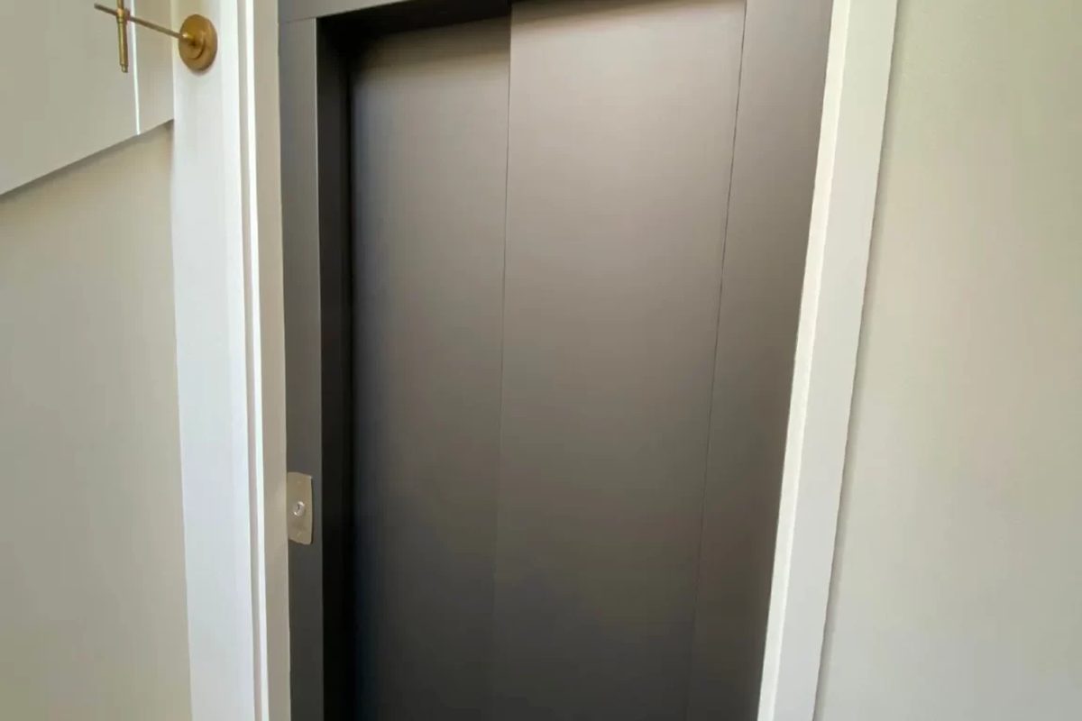 Lift interior · After wrapping