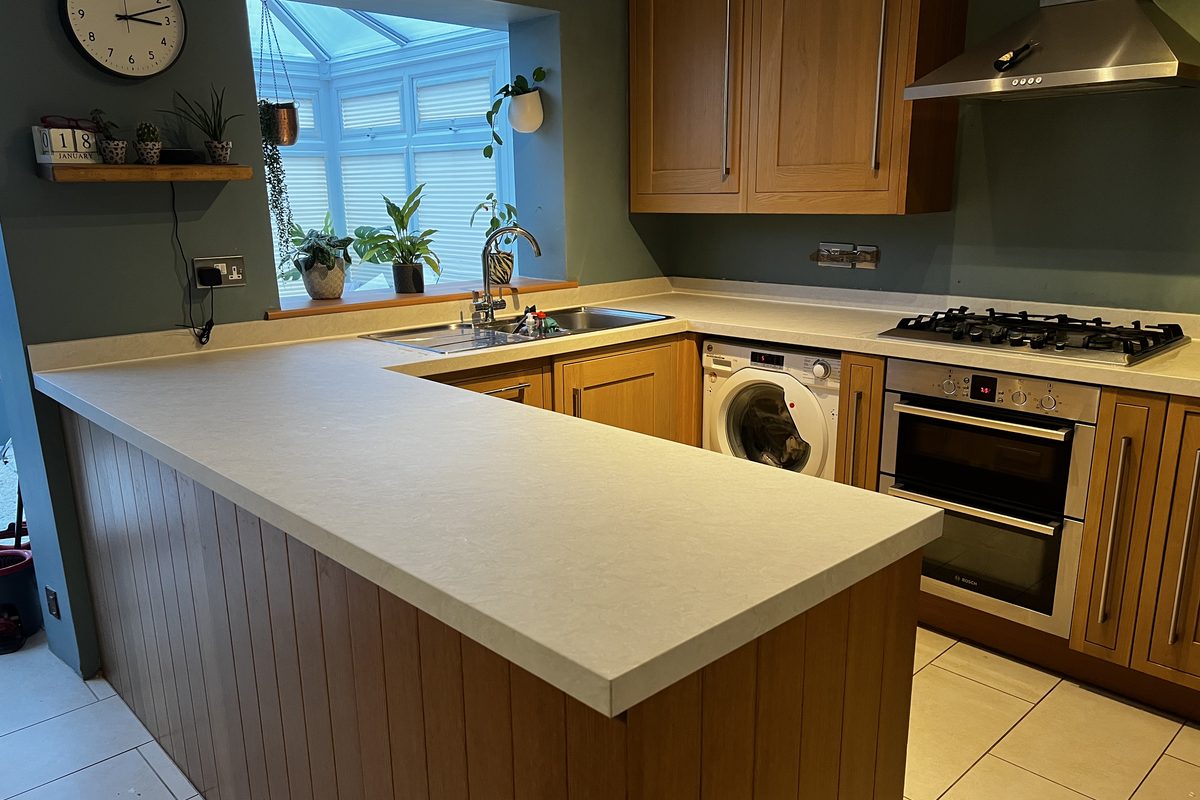 Marble worktop wrap · Milton