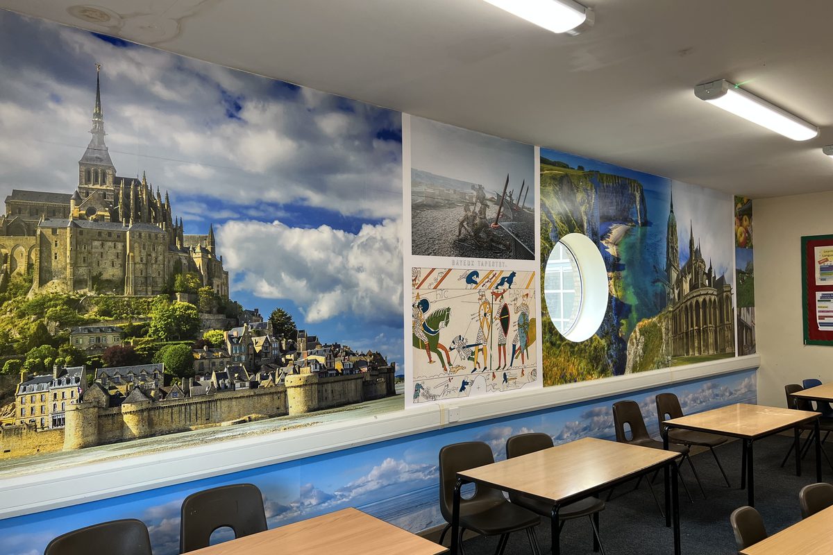 Wall graphics · Netherhall School