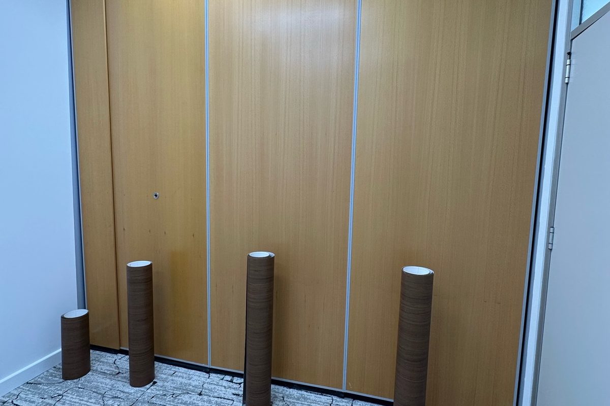 Office partition wrap