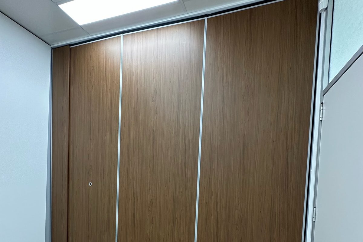 Office partition vinyl wrap