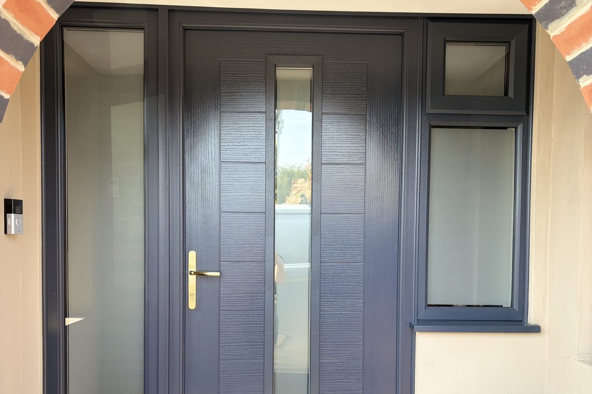 Frosted window film · Front door