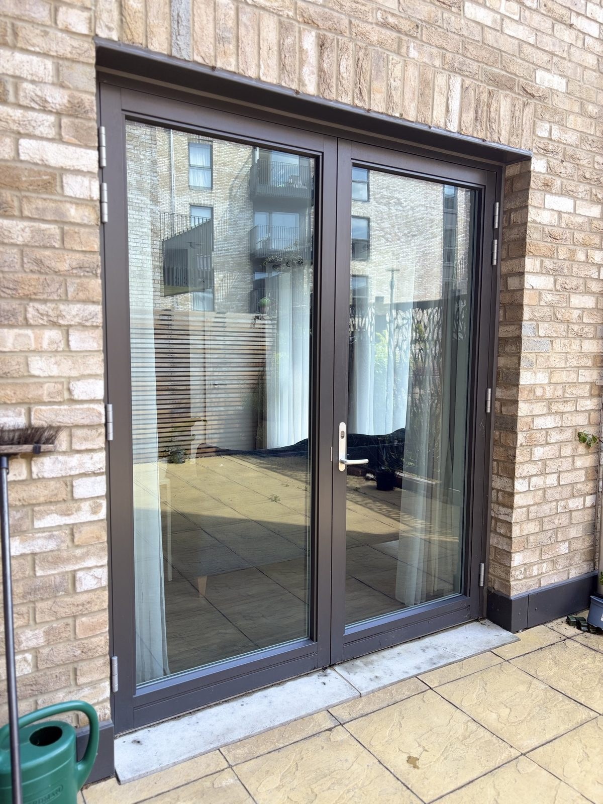 Solar control film on patio doors Cambridge