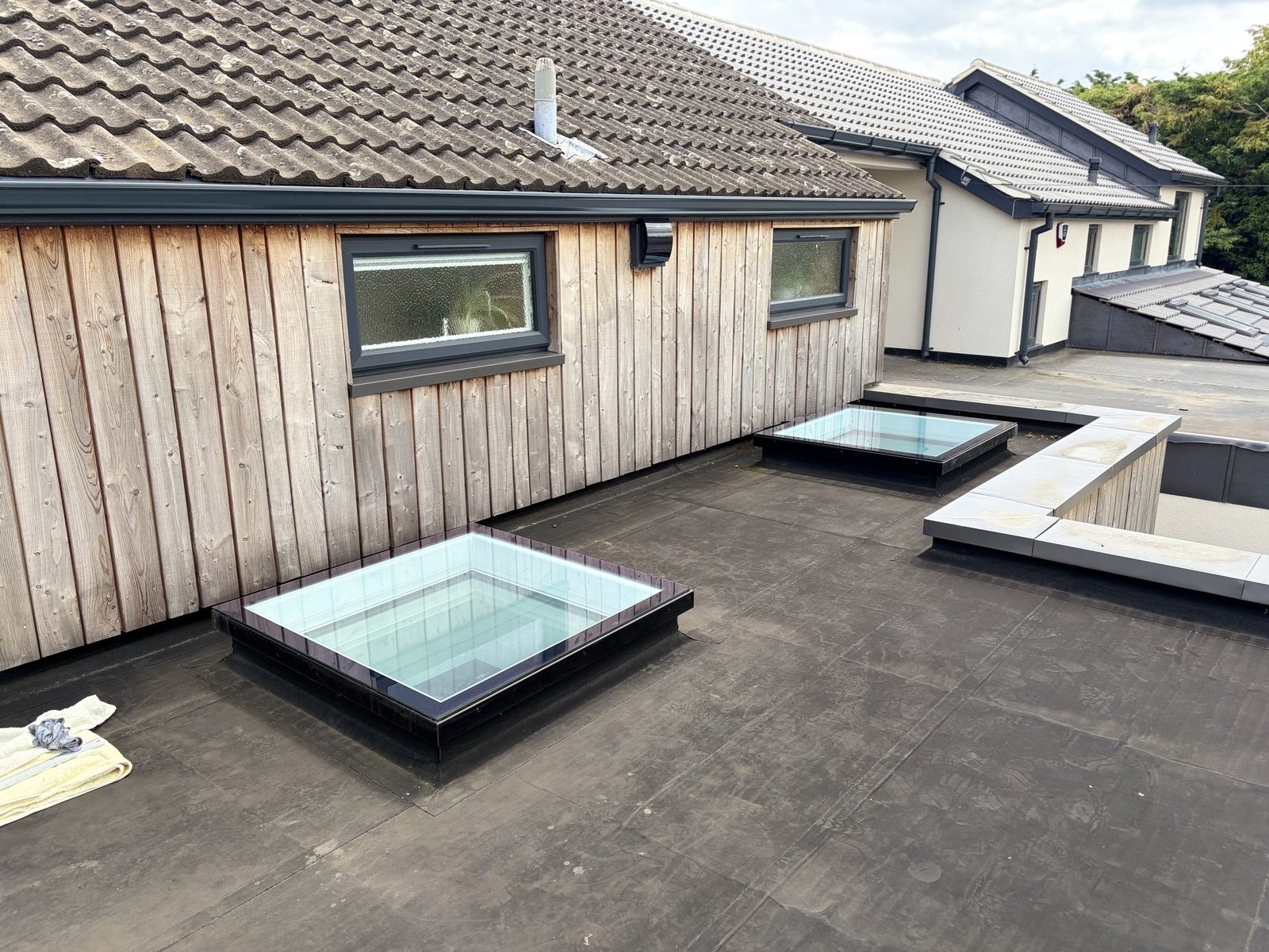 Solar control film on skylight · Cambridge