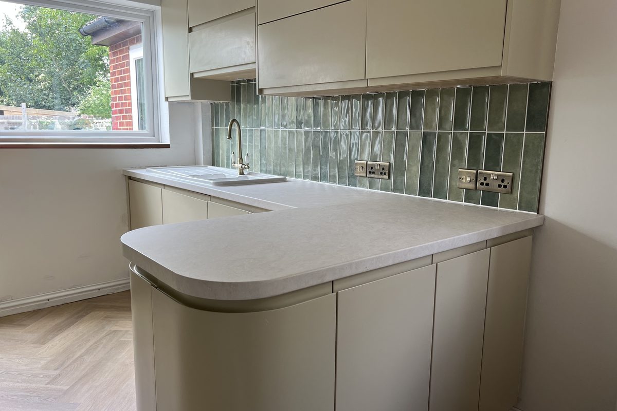 Stone worktop wrap · Linton
