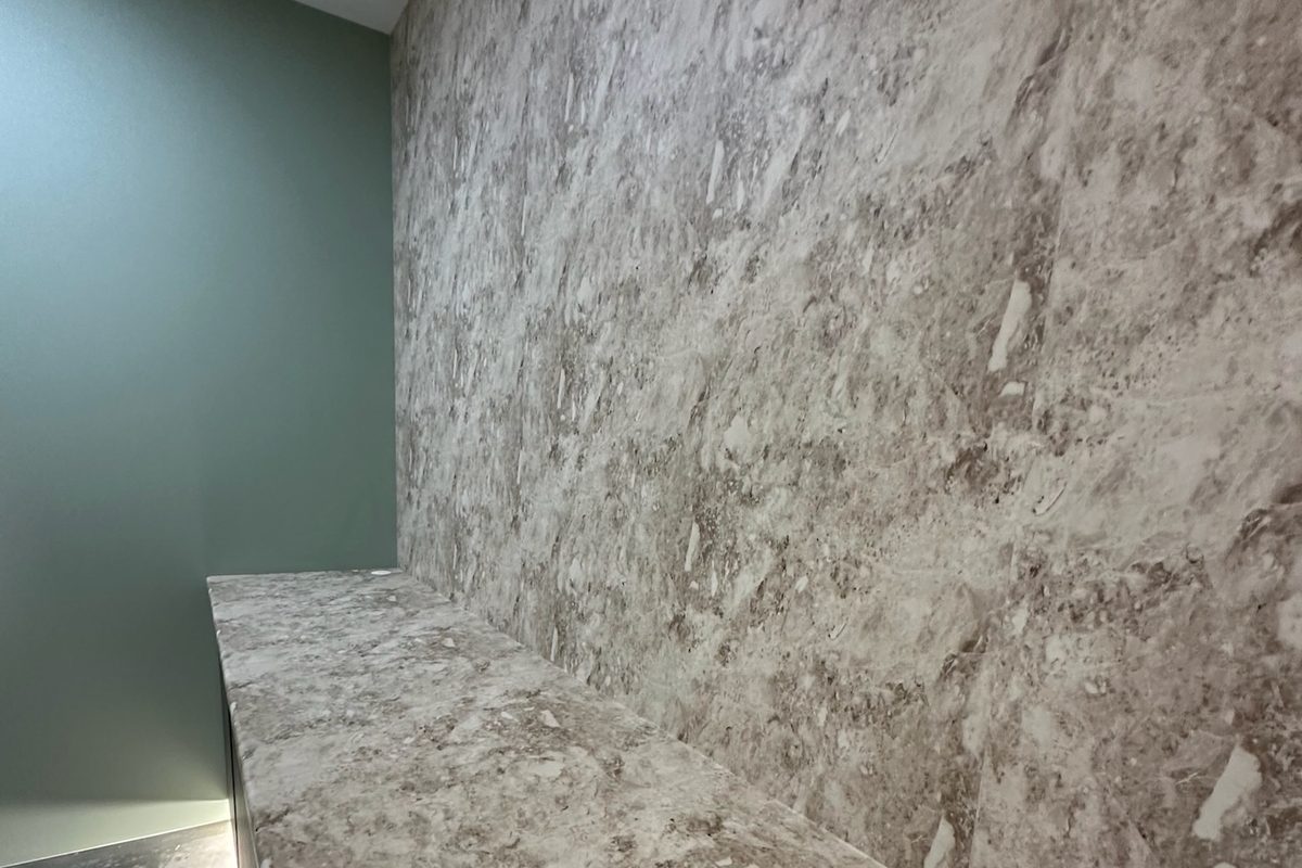 Commercial feature wall wrap